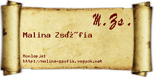 Malina Zsófia névjegykártya