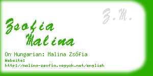 zsofia malina business card